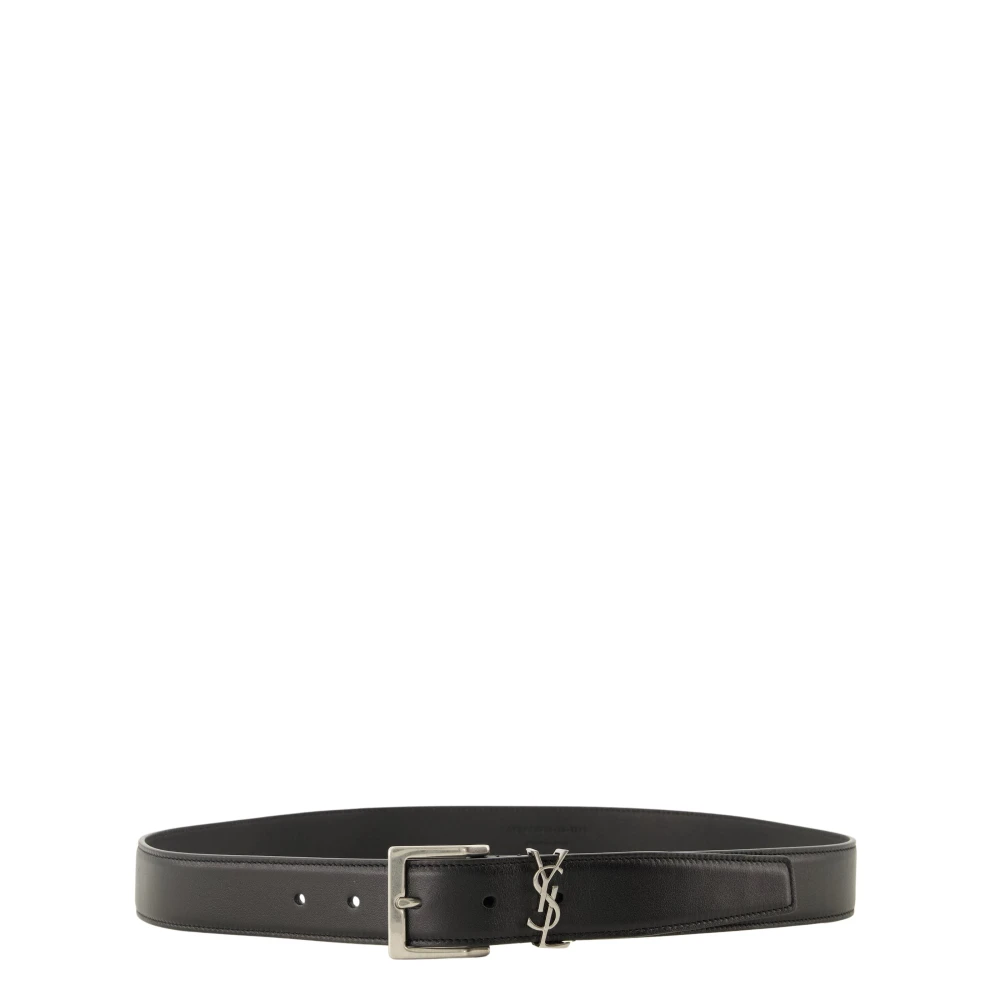 Saint Laurent Men's Black Belts, 95 Cm, Cassandre Vadim Belt