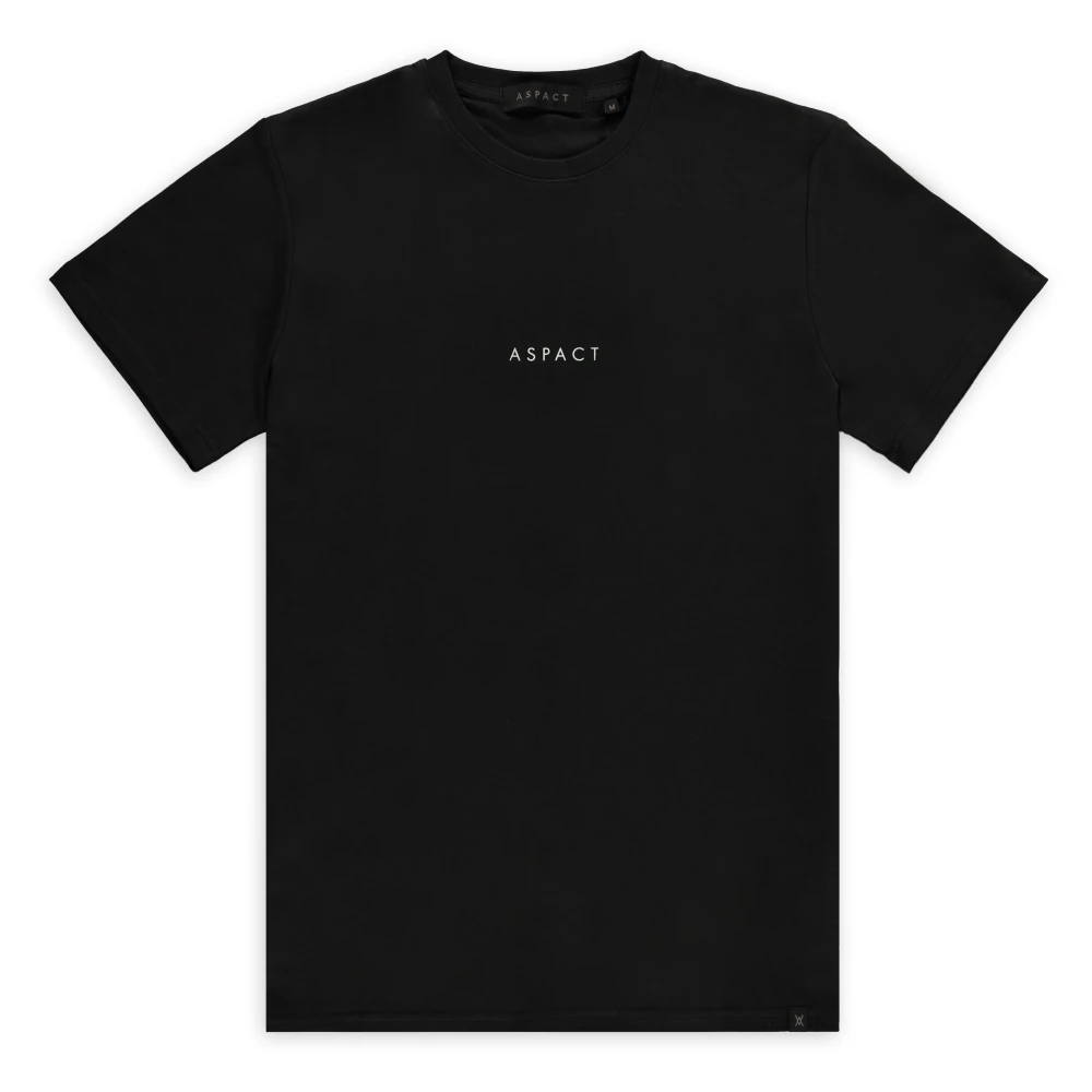 Aspact Zwarte Fresh Tee Trendy Design Black Heren