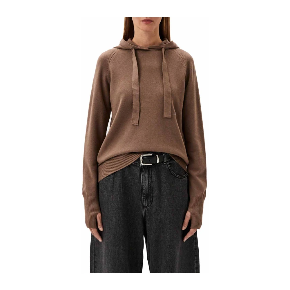 Hinnominate Minimalistische Gebreide Trui Brown Dames