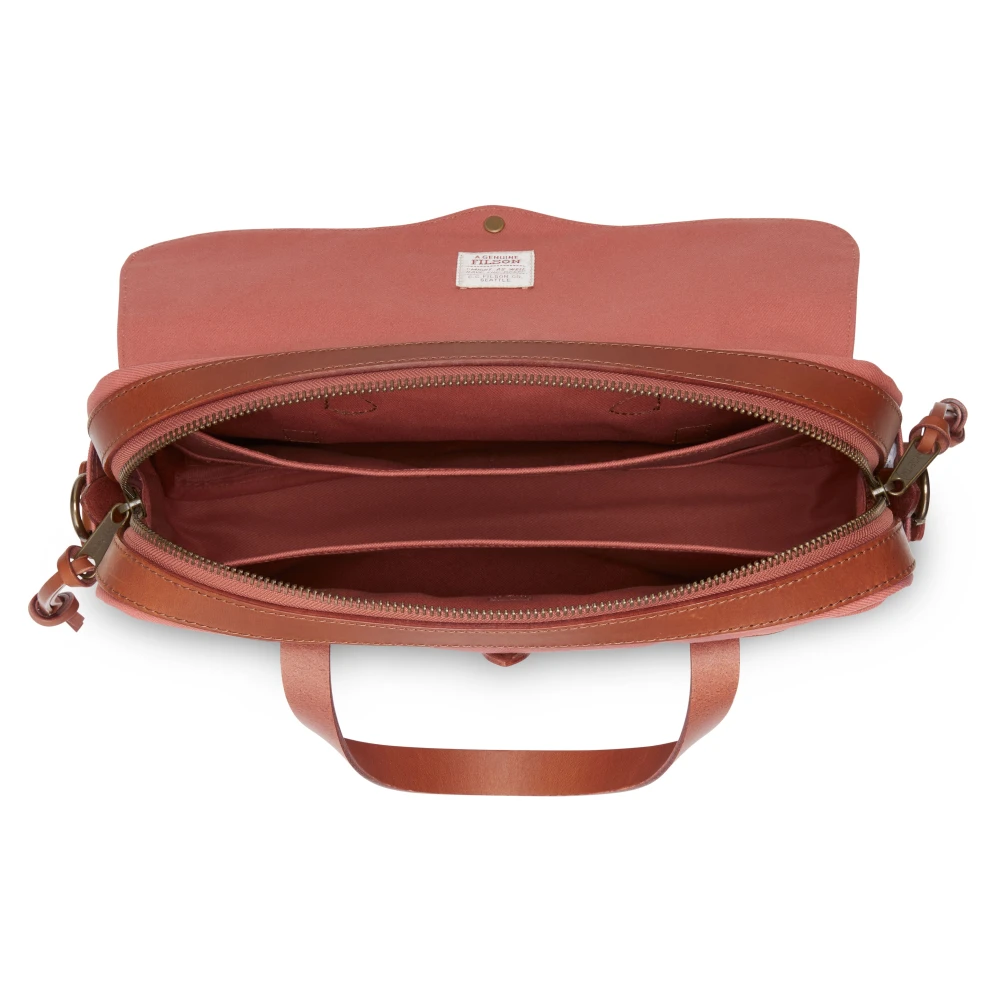 Filson Stevige Twill Leren Aktetas Brown Unisex