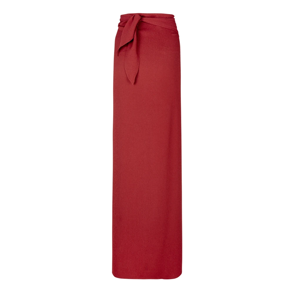 Cortana Wikkel midi rok karmijnrood Red Dames