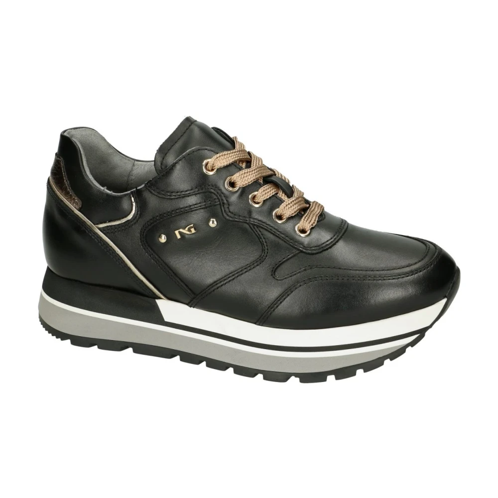 Nerogiardini Guanto Platform Sneakers Dames Schoenen Zwart