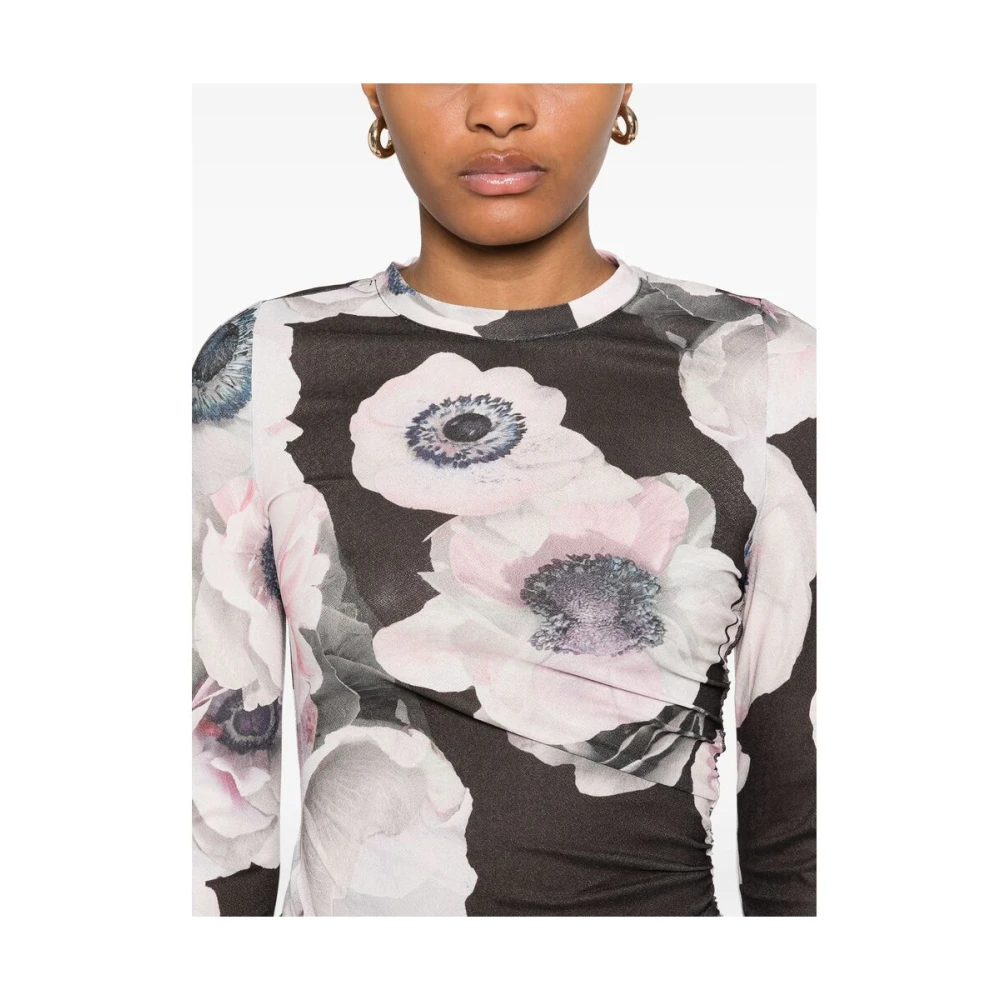 Stine Goya Zwarte Bloemen Trui Multicolor Dames