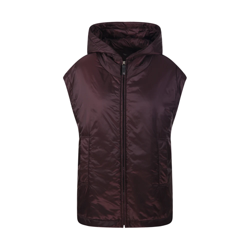 Max Mara Waistcoats, Female, 2XS, Ambra Over Quilted Waist Coat Brown