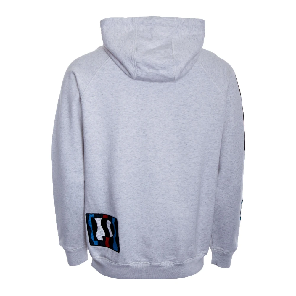 by Parra Gestreepte hoodie met kangoeroezak Gray Heren