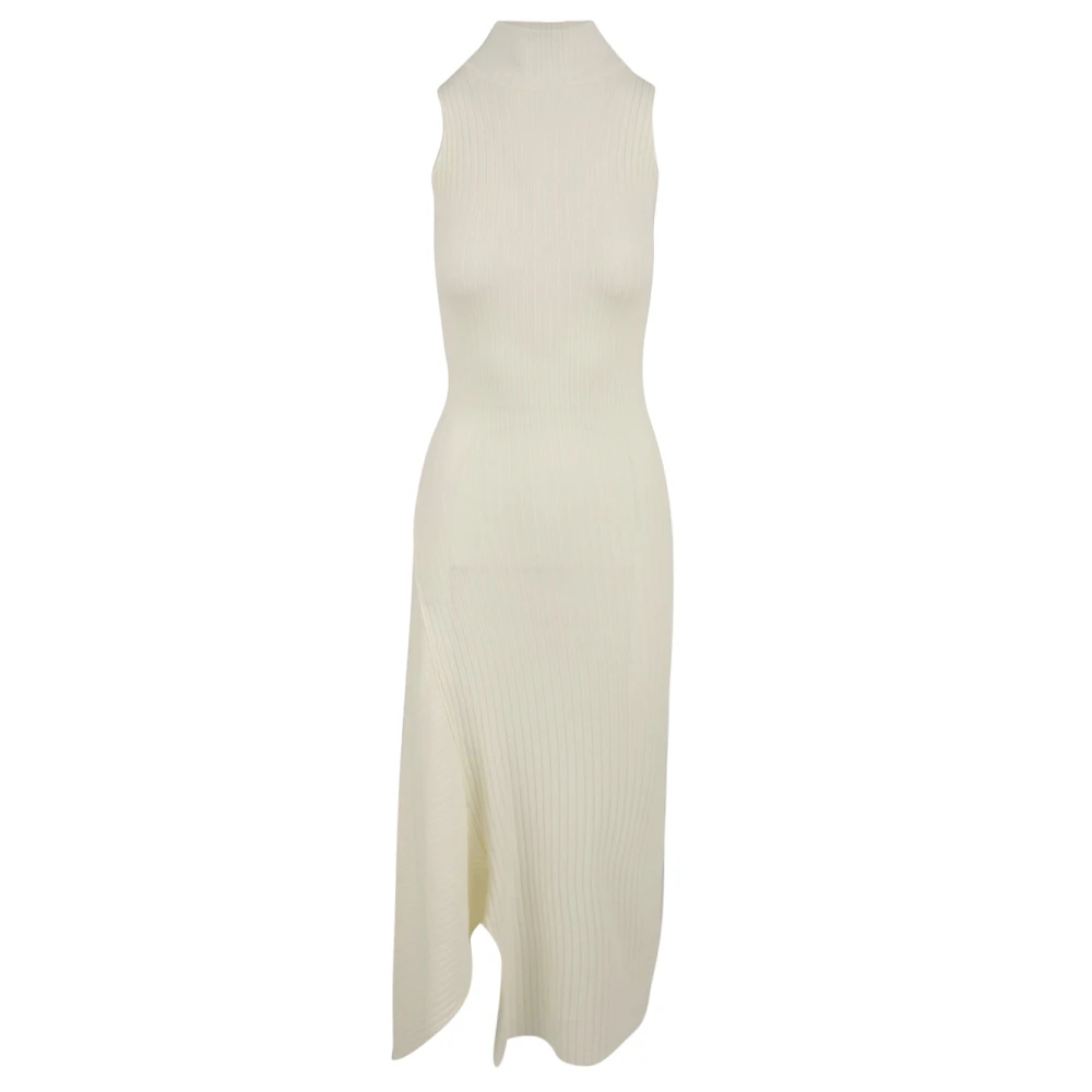 Akep Crèmekleurige jurk met model Vskd01062 Beige Dames