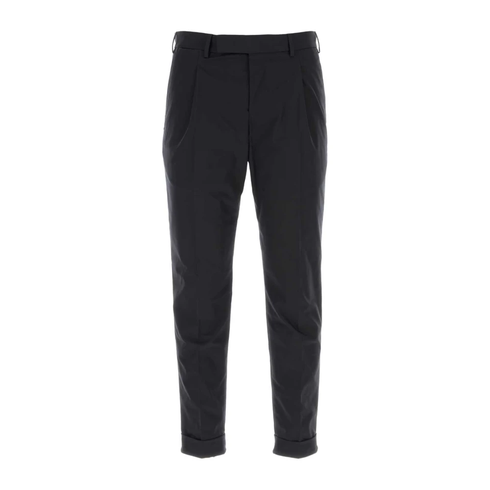 PT Torino Zwarte stretch katoenen broek Black Heren