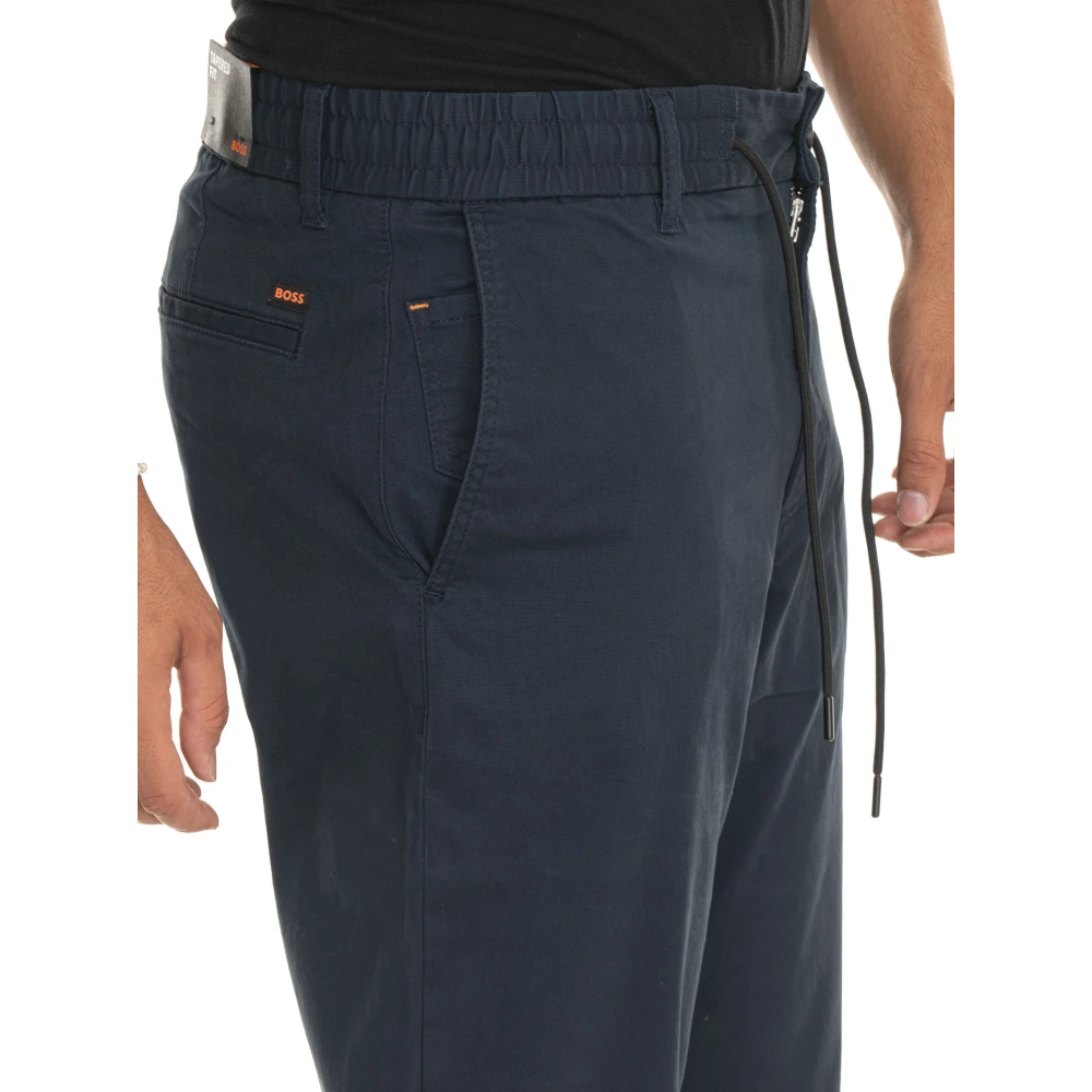 Boss Elegante Broek Blue Heren
