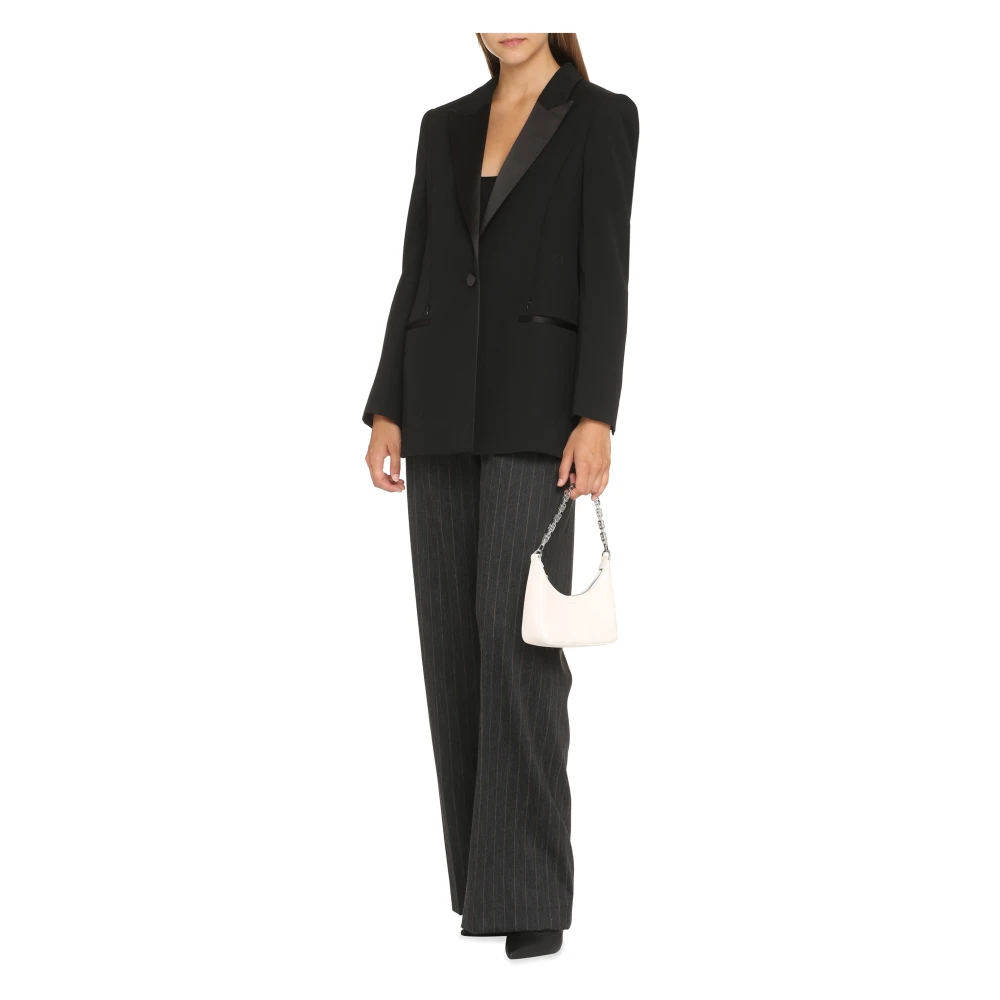 Givenchy Wollen blazer met peak lapel Black Dames