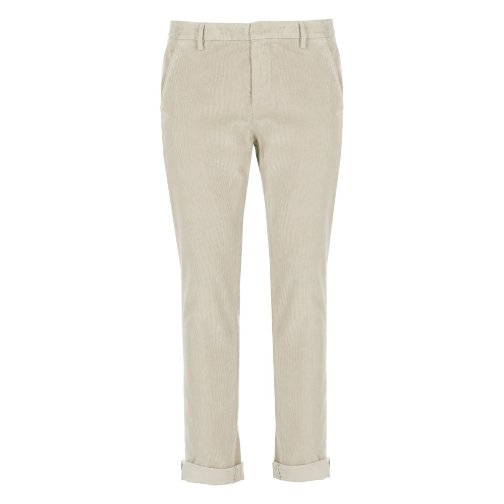 Dondup Corduroy Grijze Broek Gray Heren