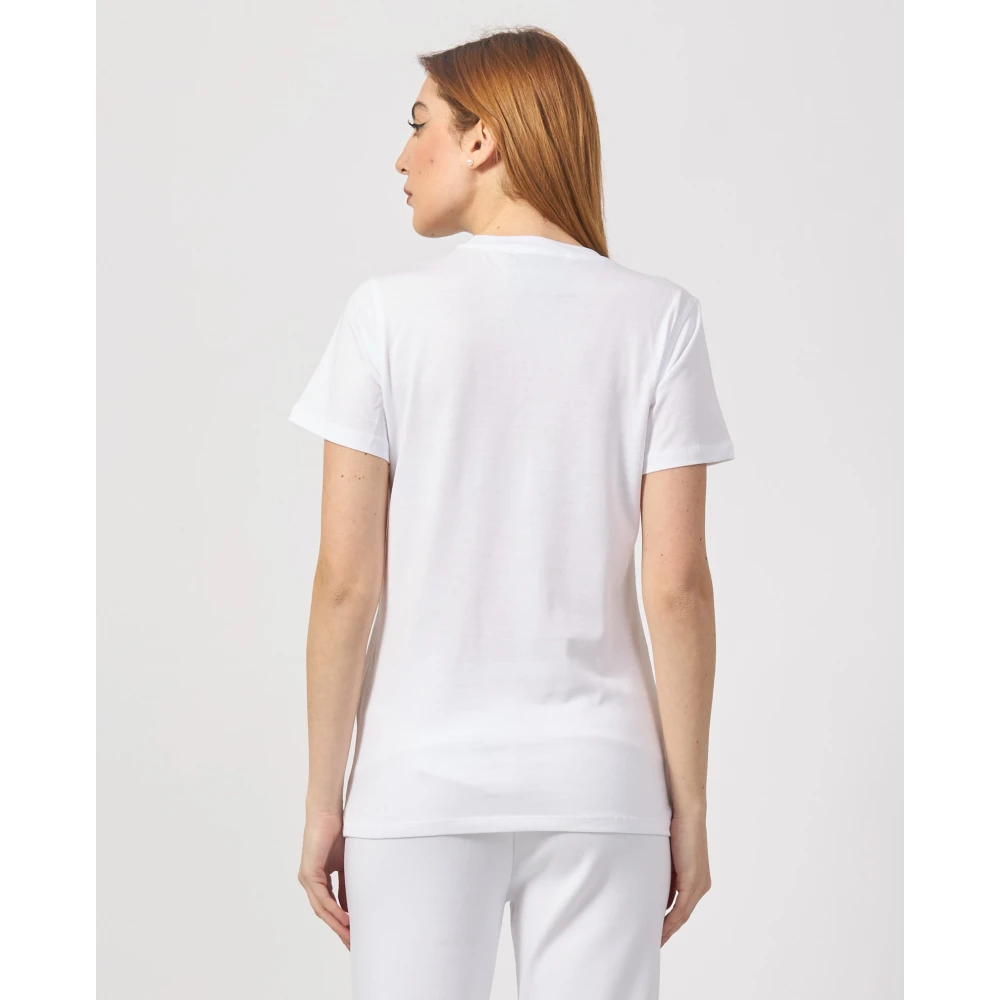 Richmond Wit hartprint T-shirt White Dames