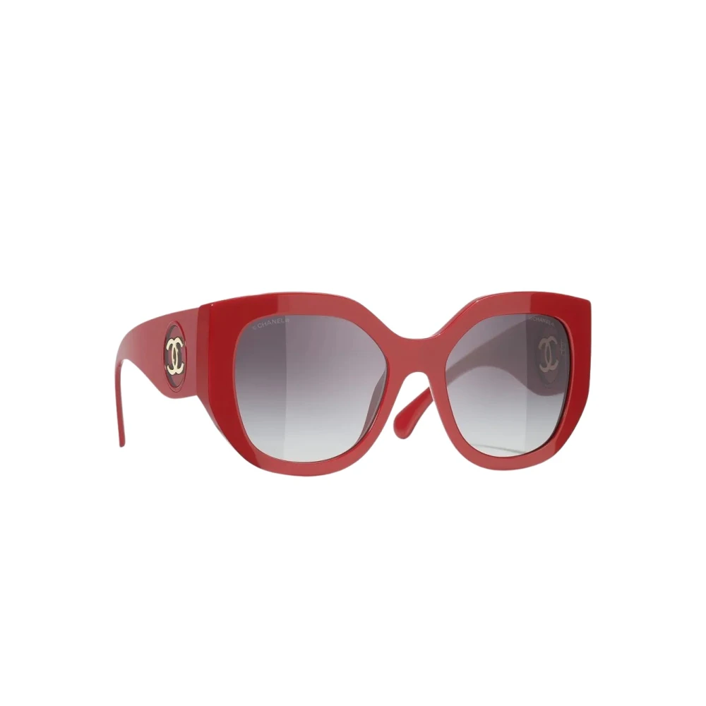 Chanel Women's Red Sunglasses, 55 Mm, Sunglasses