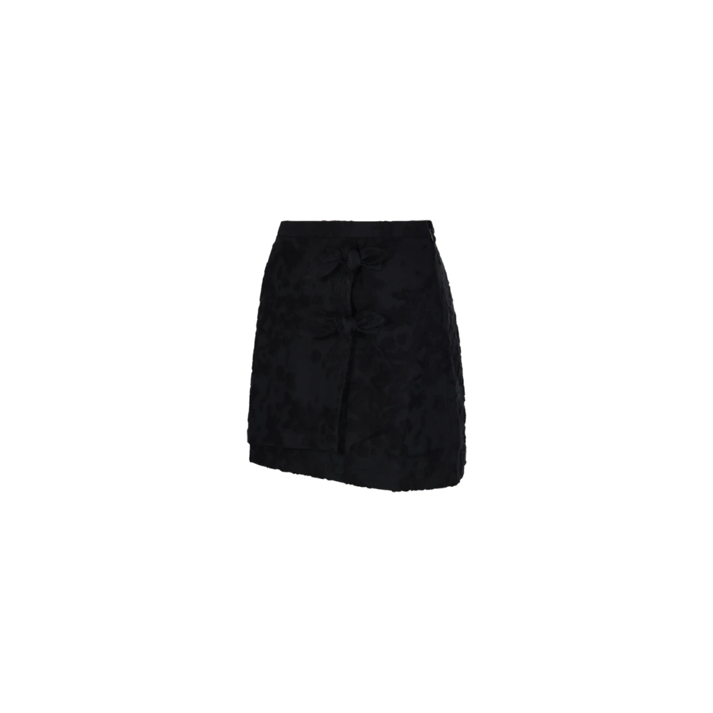 Ganni Zwarte Boucle Jacquard Mini Rok Black Dames