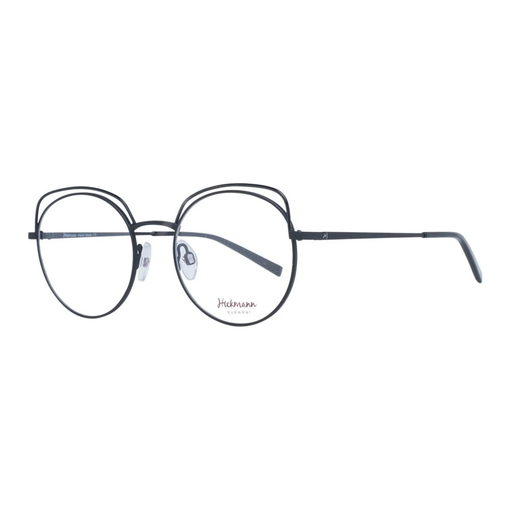Ana Hickmann Zwarte Metalen Ronde Optische Frames met Hoes Black Dames