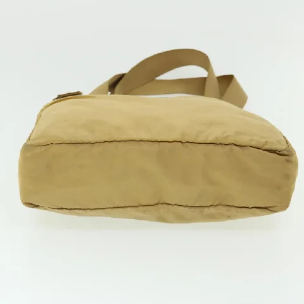 Prada Vintage Pre-owned Canvas prada-bags Beige Dames