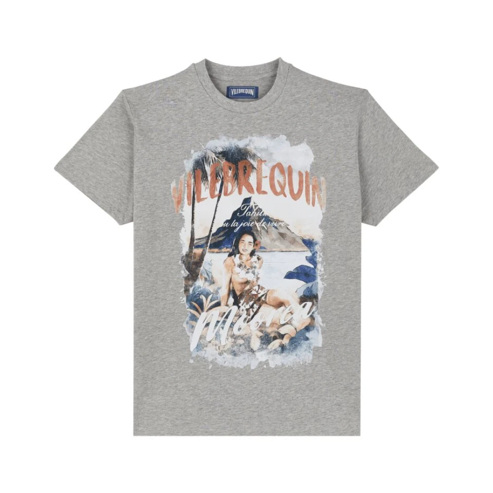 Vilebrequin VBQ Moorea T-shirt gemaakt van katoen voor heren Gray Heren