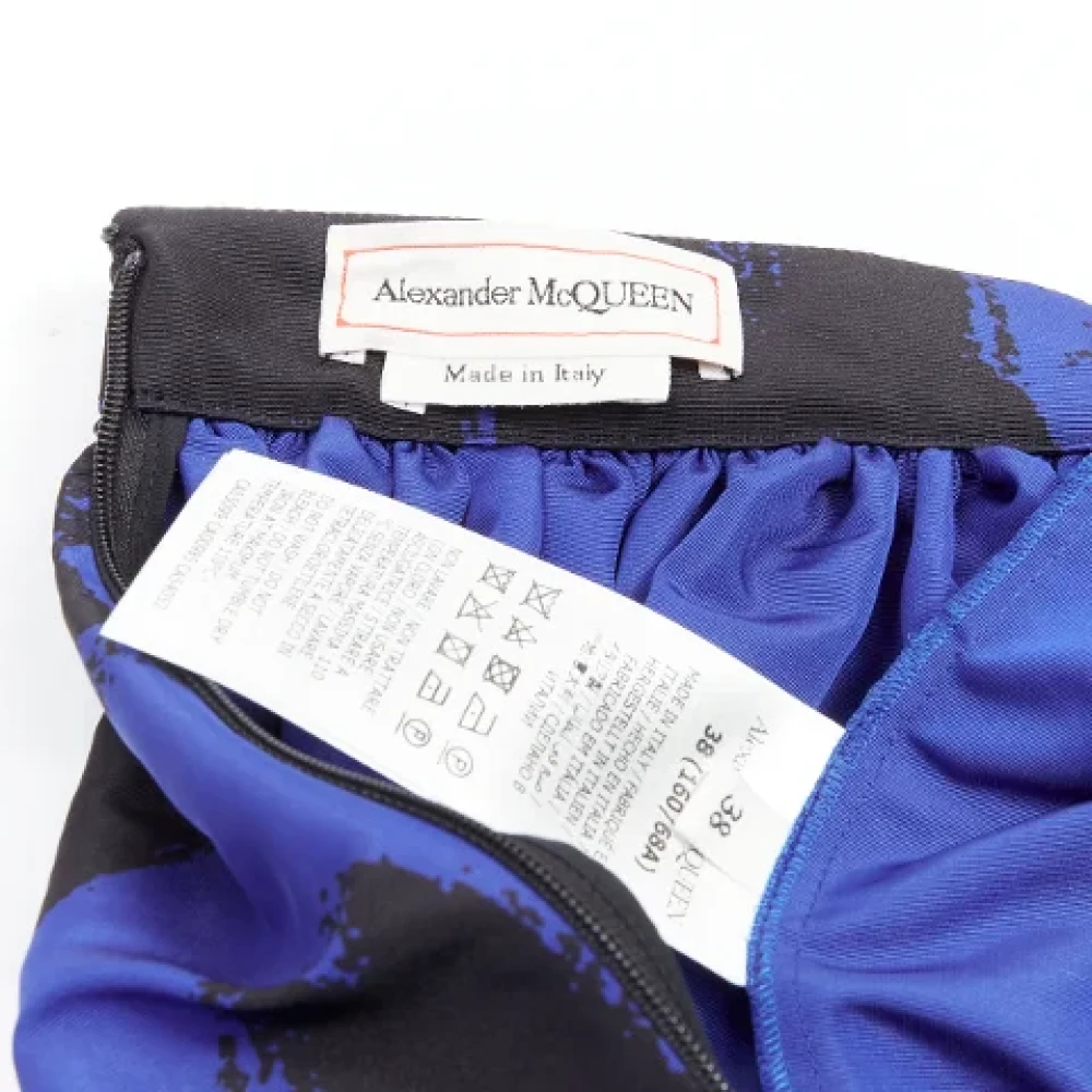 Alexander McQueen Pre-owned Polyester bottoms Blue Dames