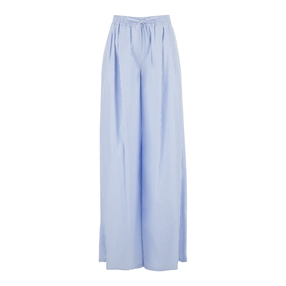 Dolce & Gabbana Vrouw Blauw Broeken Dames, M, Gestreepte Broek