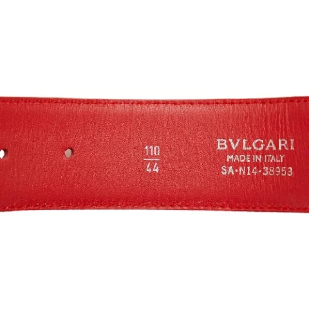 Bvlgari Vintage Pre-owned Leather belts Red Dames