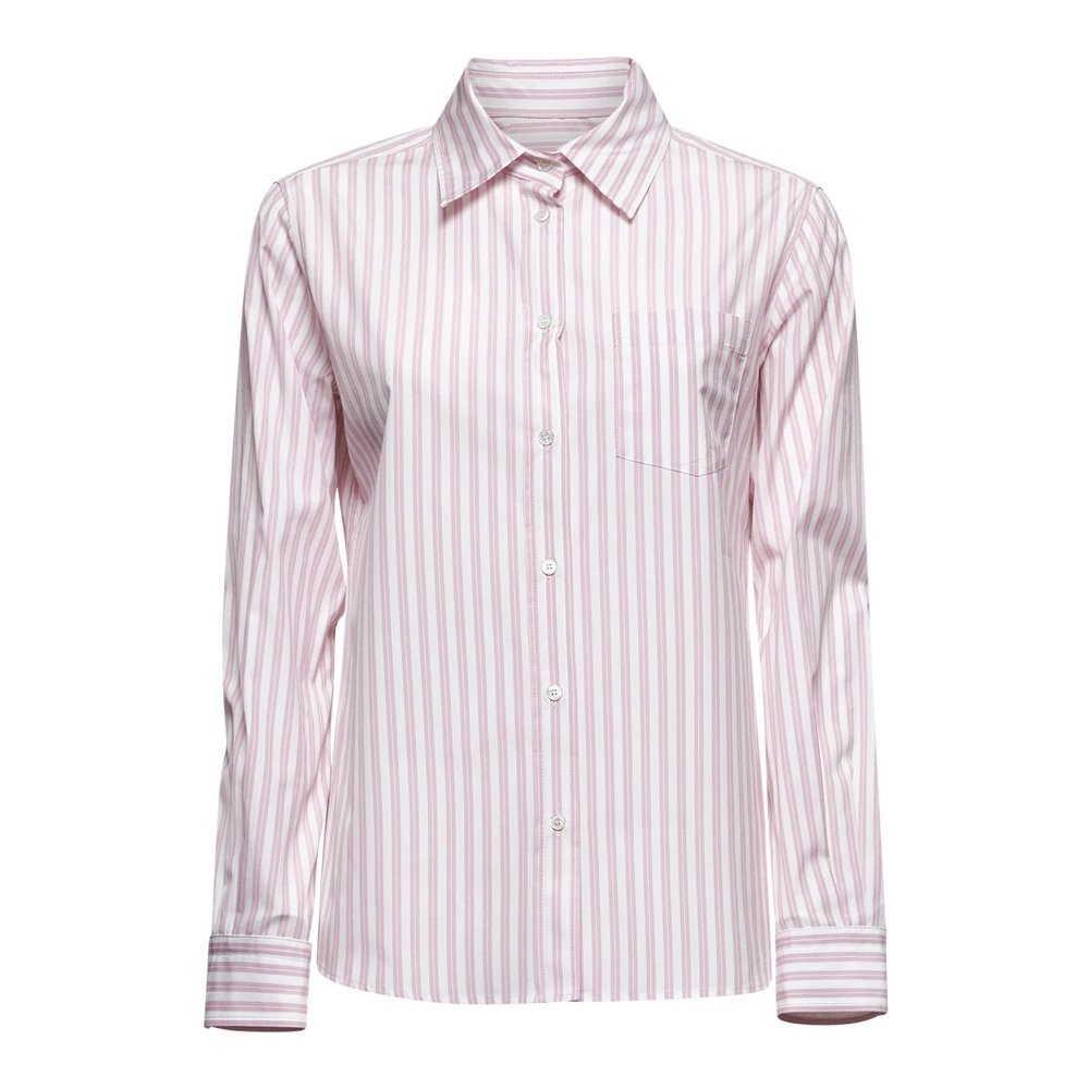 Max Mara Weekend Roze Weekendshirts met Geribbelde Tailleband Pink Dames