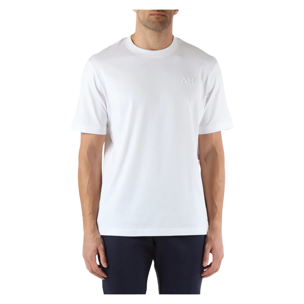 Antony Morato Relaxed Fit Katoenen T-shirt met Logo Borduursel White Heren