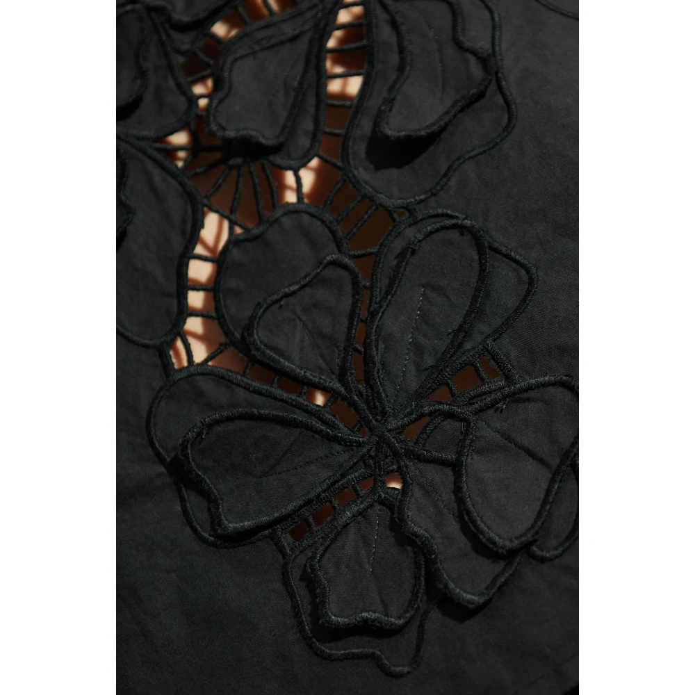 Forte Top met bloemenmotief Black Dames