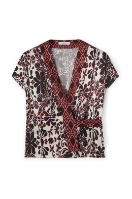 Boho print kimono blus