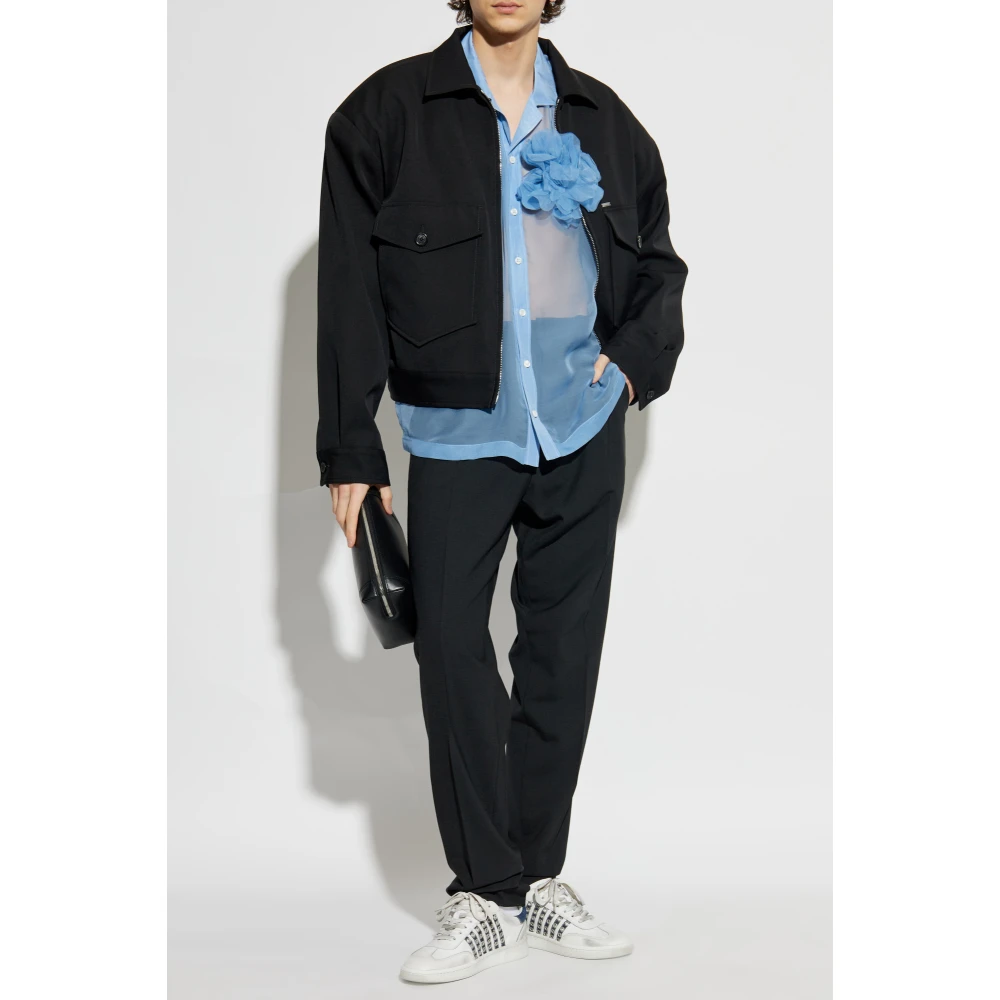 Dsquared2 Zijden overhemd Blue Heren