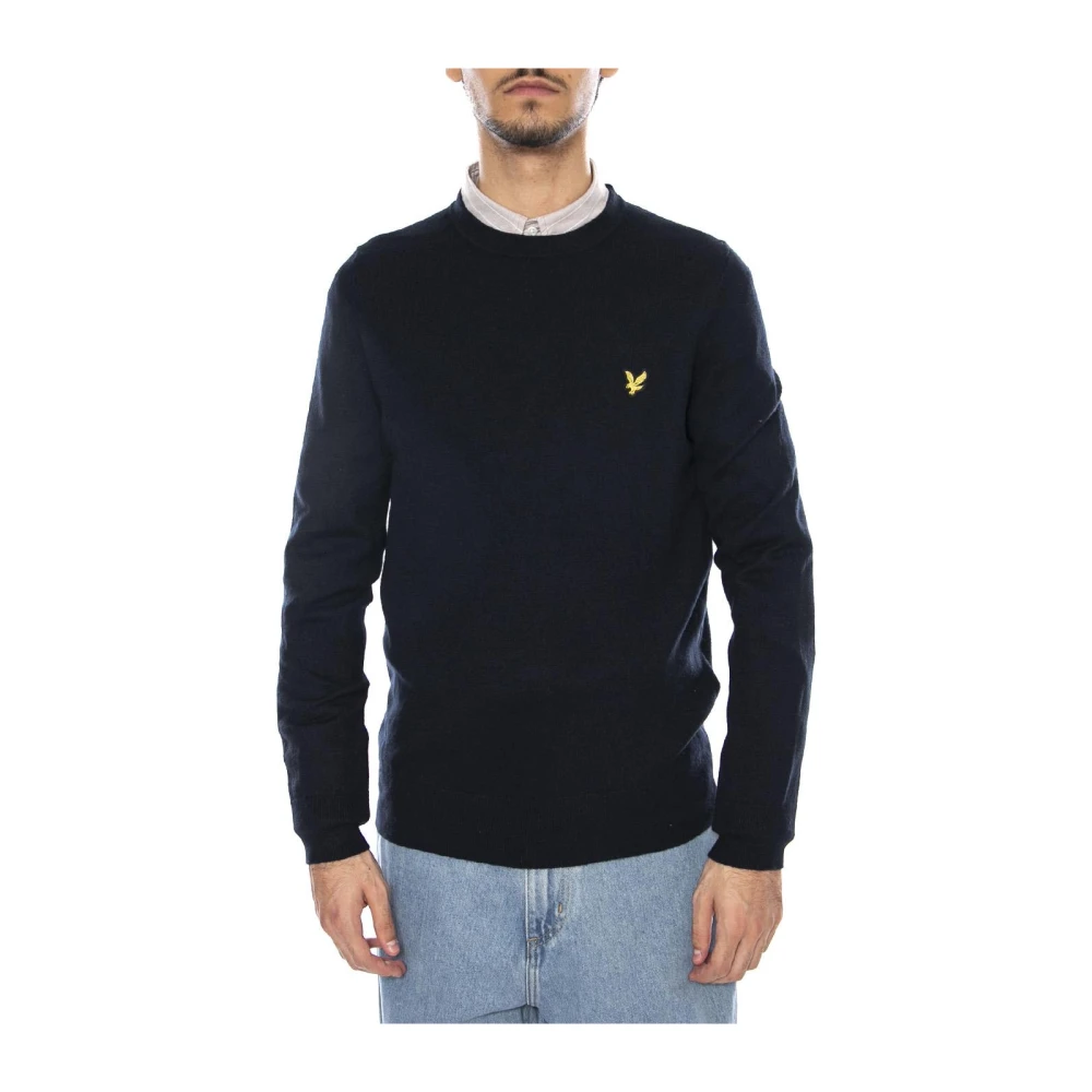 Lyle & Scott Maglia Maniche Lunghe Girocollo Blu Uomo S - Immagine 6