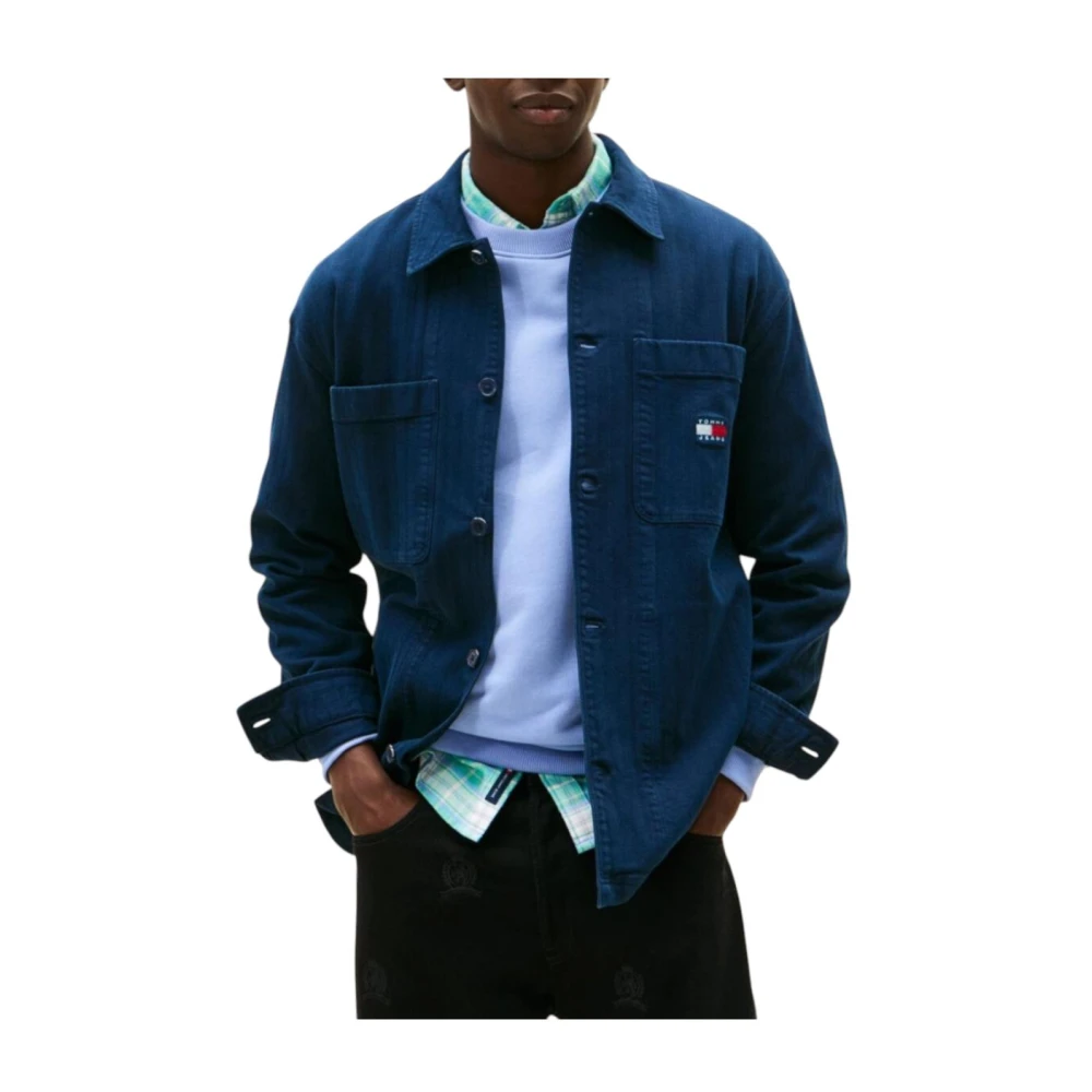 Tommy Jeans Essential Herringbone Jacket Men's Navy Blue Medium - La Redoute - Image 2