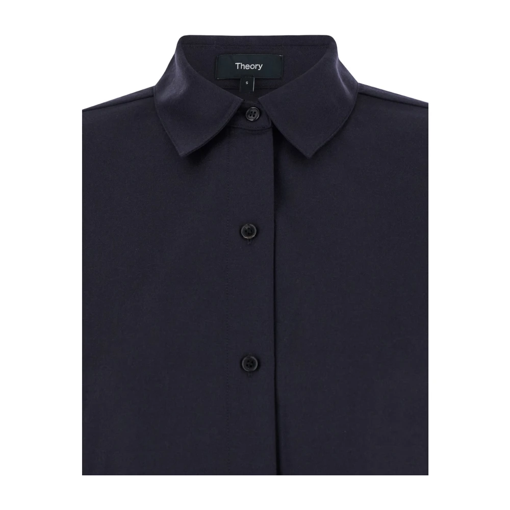 Theory Klassieke Overhemd Collectie Blue Dames