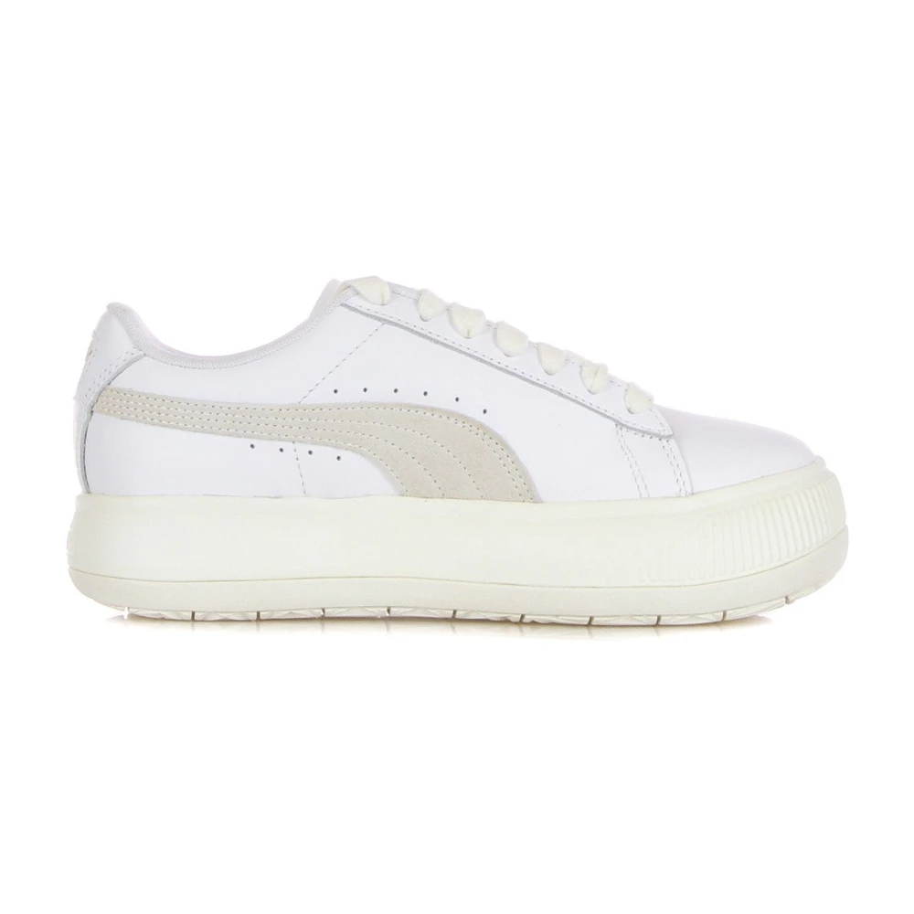 Puma Women's White Suede Low-Top Sneaker - Sneakers - 5 Uk - Shoes
