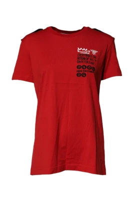 Röd Grafisk T-shirt Kortärmad