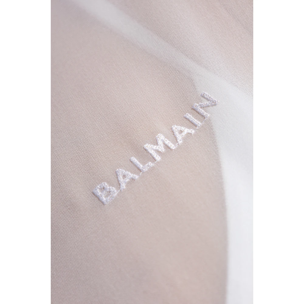 Balmain Zijden top White Dames