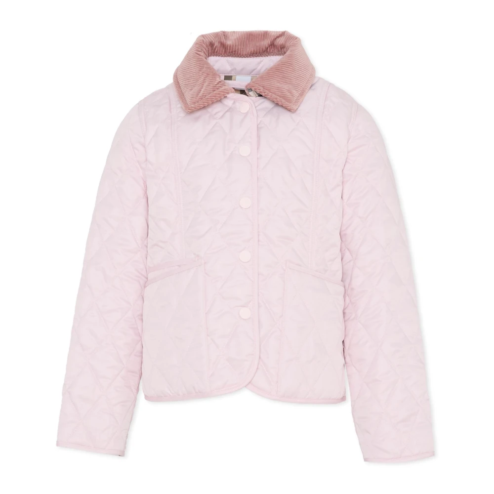 Burberry Unisex Kids Pink Quilted Jacket