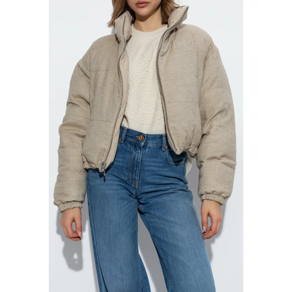 Versace Omkeerbaar gewatteerd jack Beige Dames