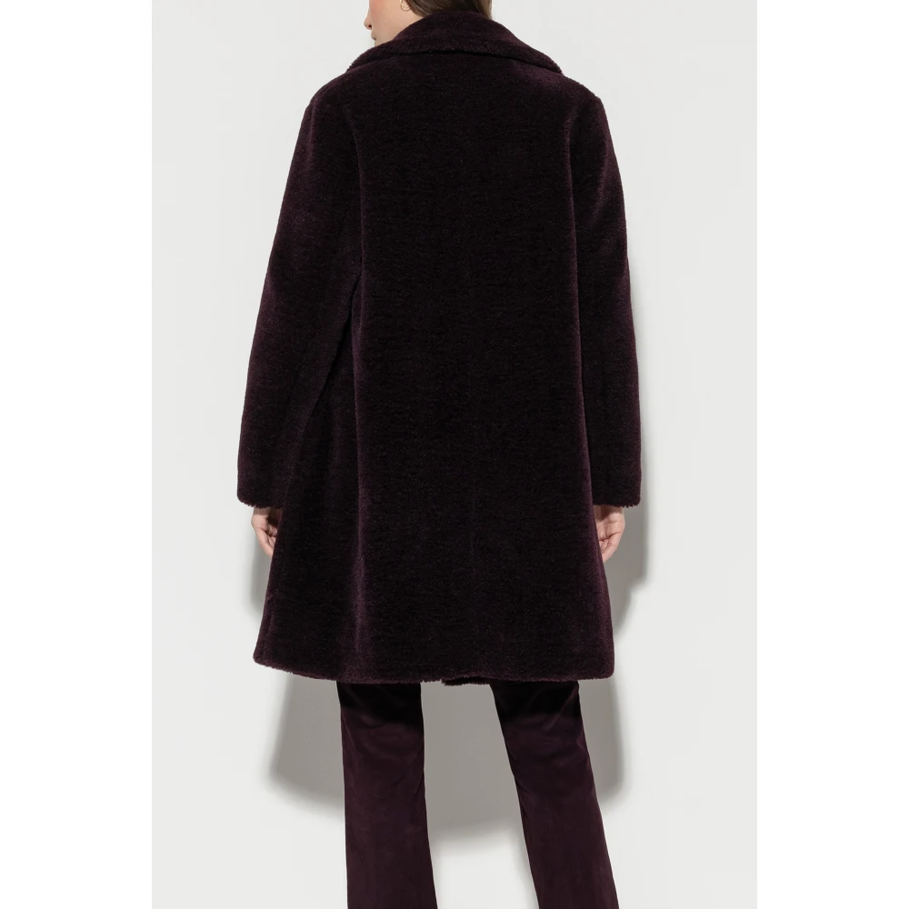 LUISA CERANO Bordeaux Faux Fur Blazerjas Red Dames