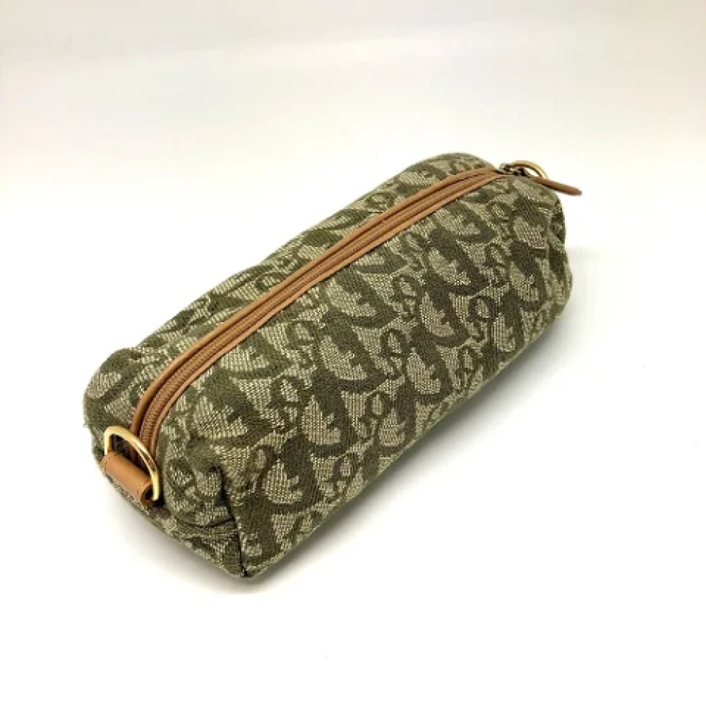 Dior Vintage Pre-owned Canvas wallets Green Dames