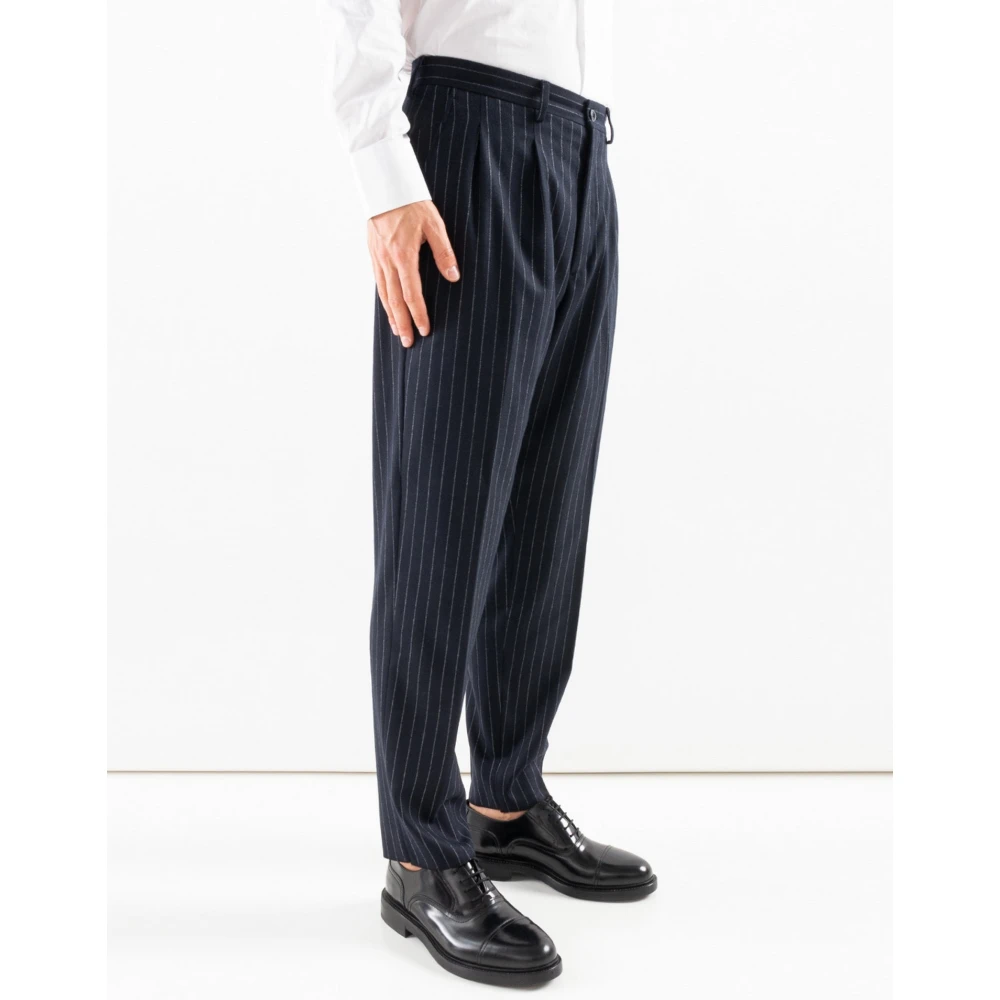 Corsinelabedoli Klassieke Wollen Pantalon Blue Heren