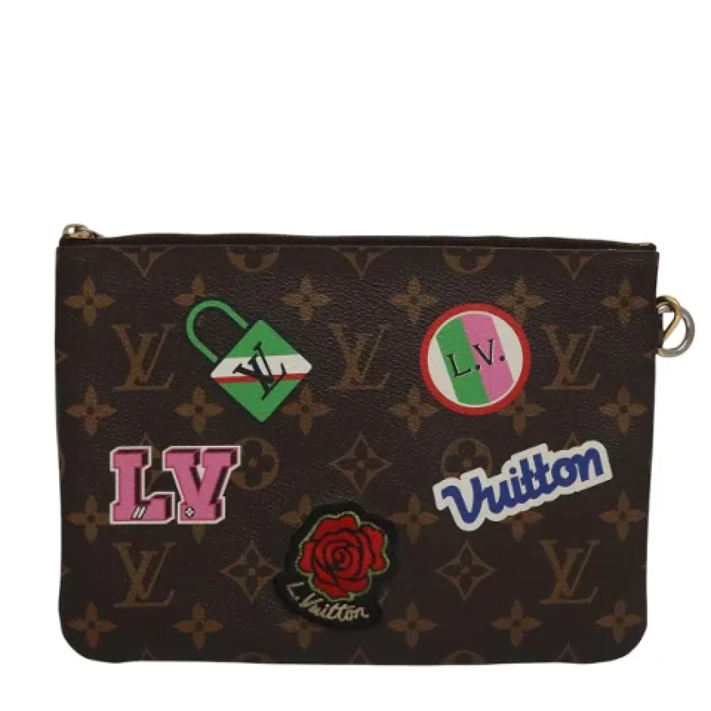 Louis Vuitton Vintage Pre-owned Canvas pouches Brown Dames