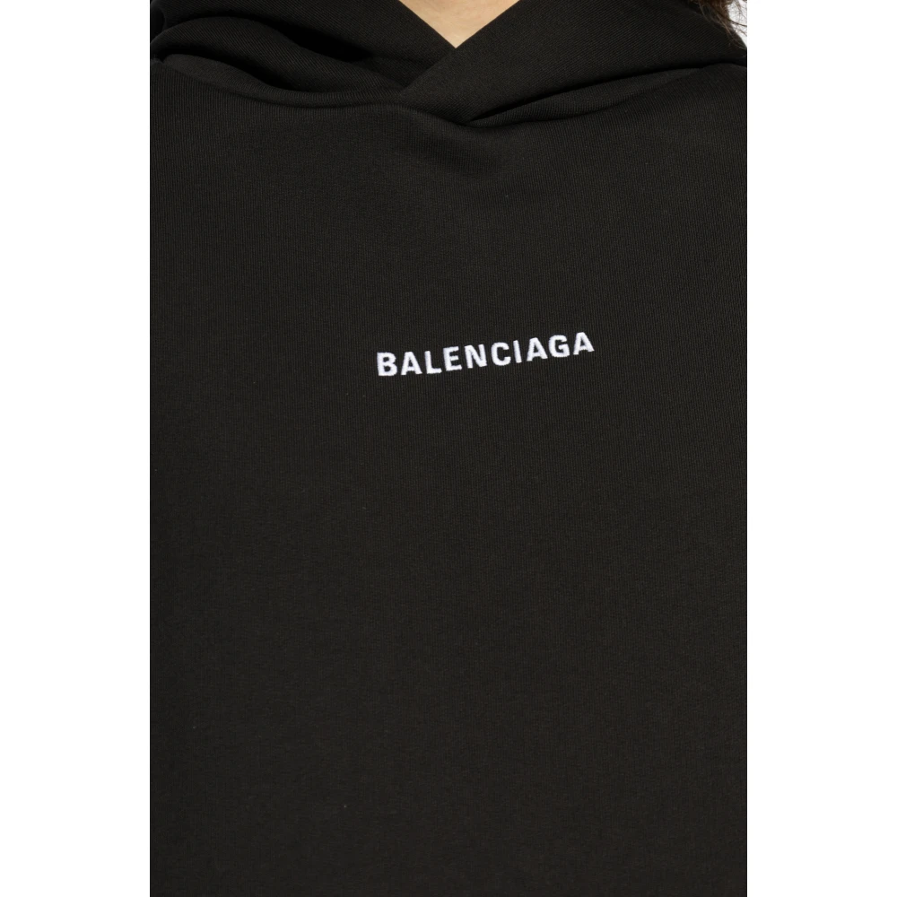 Balenciaga Sweatshirt met logo Black Dames