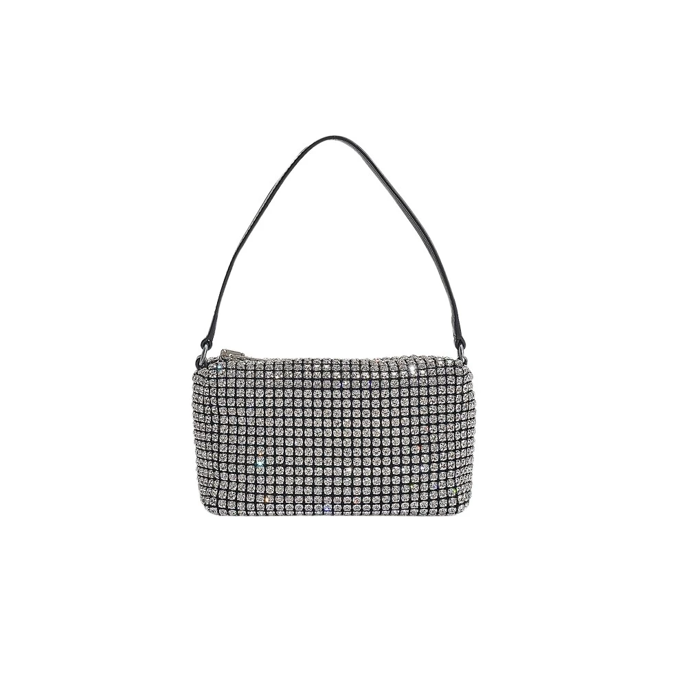 Medium Rhinestone Pouch Hobo Bag