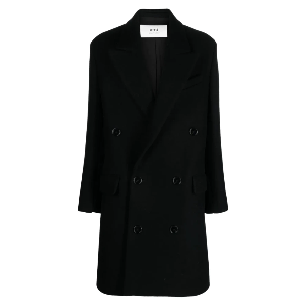 Ami Paris Coats Black Dames