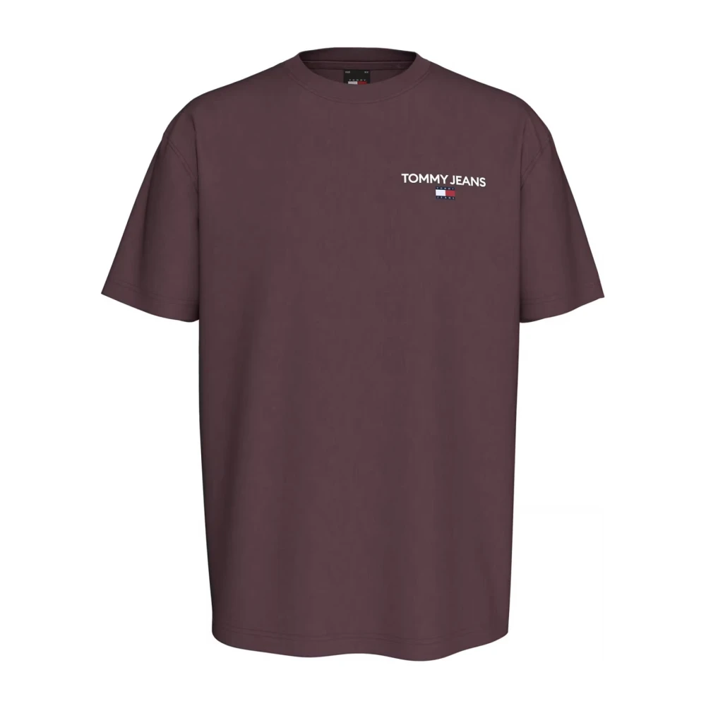 Tommy Jeans Rood Logo Katoenen T-shirt Red Heren