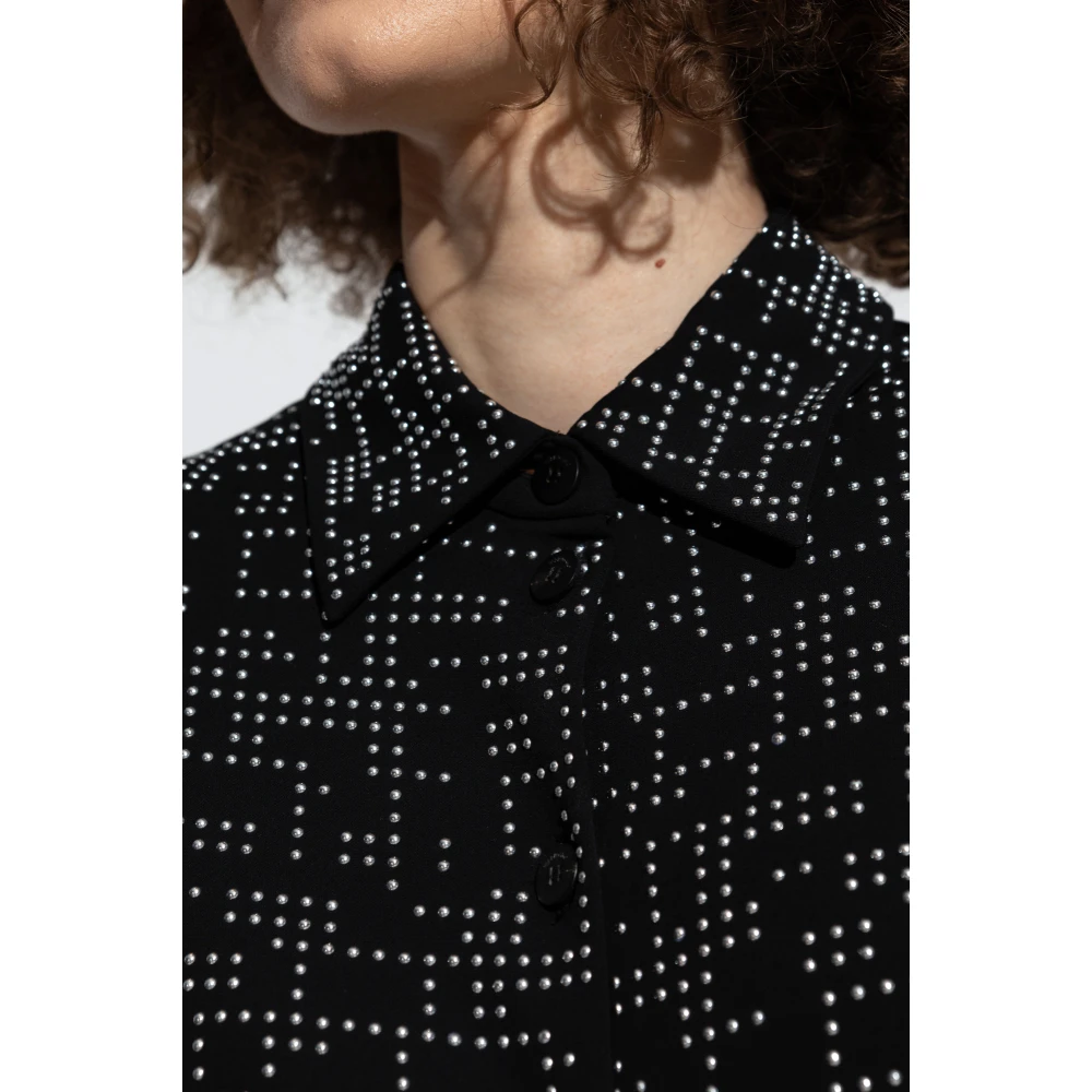 Salvatore Ferragamo Paillettenjurk Black Dames