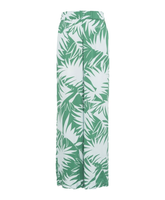 pantalon-large-en-satin-vert