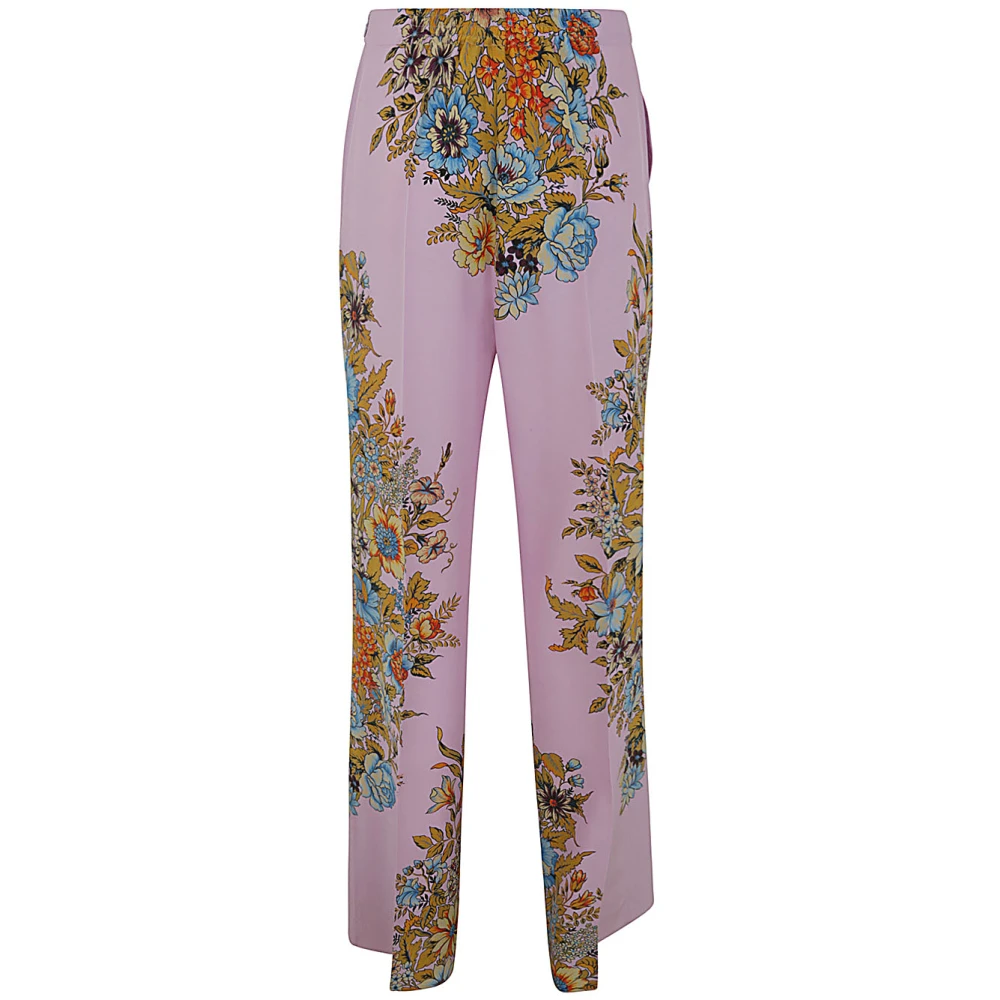 ETRO Straight Trousers Pink Dames