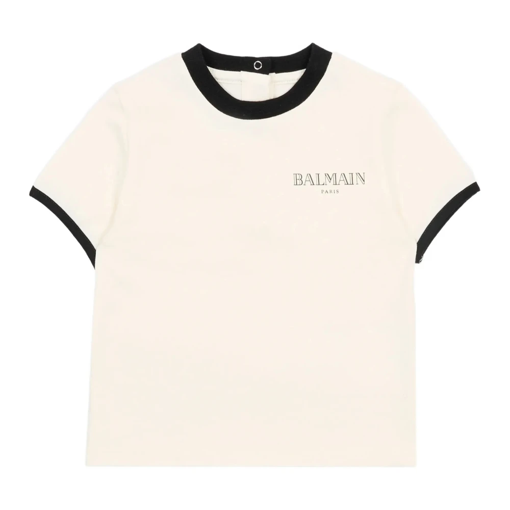 Balmain Unisex Kids White Crew Neck T-Shirt - Kids Short Sleeve T-Shirts - 18 M - Kids