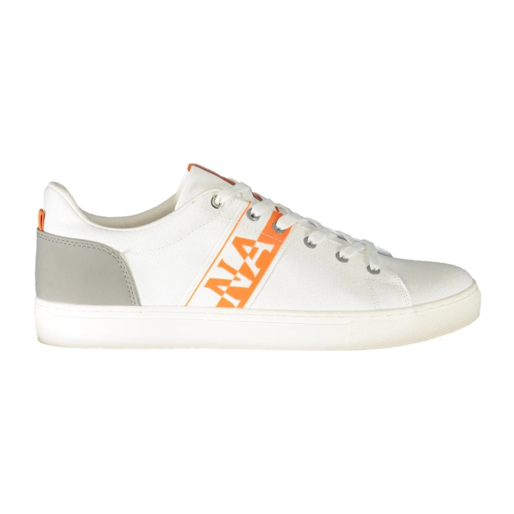 Napapijri Men's Multicolor Sneakers, 7 Uk, Sporty White Lace-Up Shoes With Contrast Details