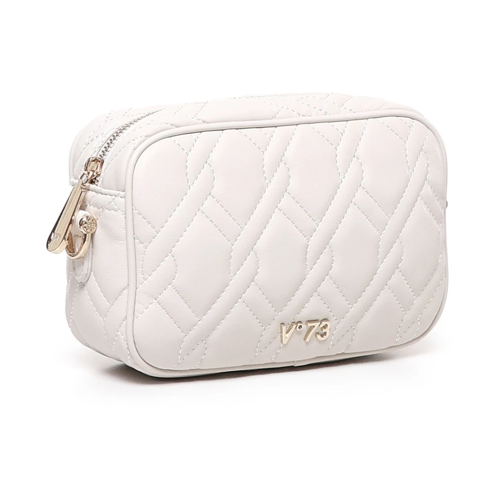 V73 Crème Ecoleather Schoudertas met Rits White Dames